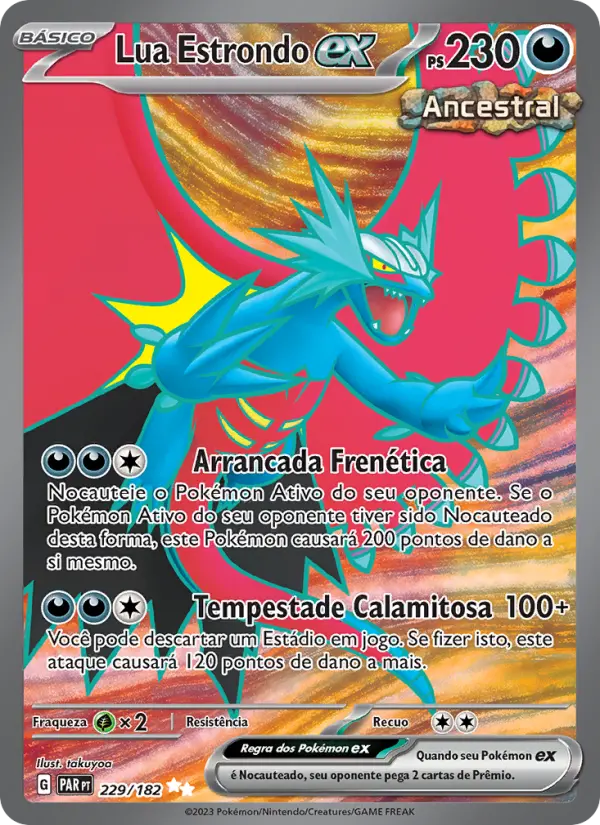 Carta Lua Estrondo ex, número 229/182 da coleção Fenda Paradoxal