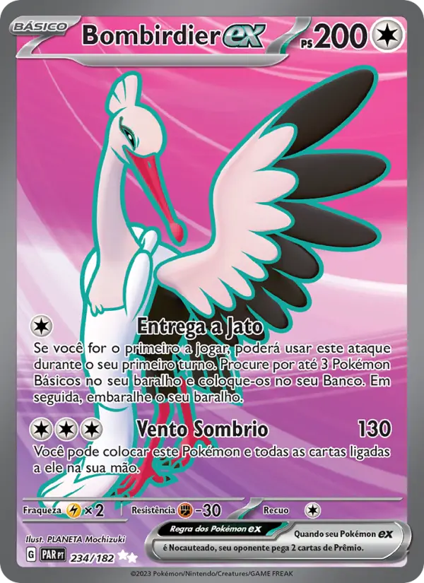 Carta Bombirdier ex, número 234/182 da coleção Fenda Paradoxal