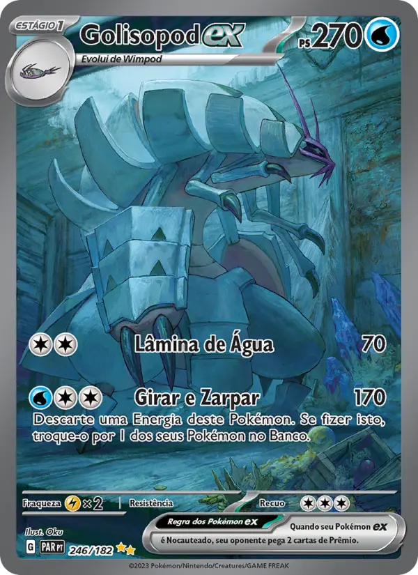 Carta Golisopod ex, número 246/182 da coleção Fenda Paradoxal
