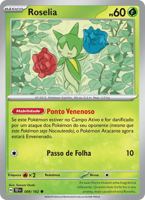 Carta Roselia, número 008/162 da coleção Forças Temporais