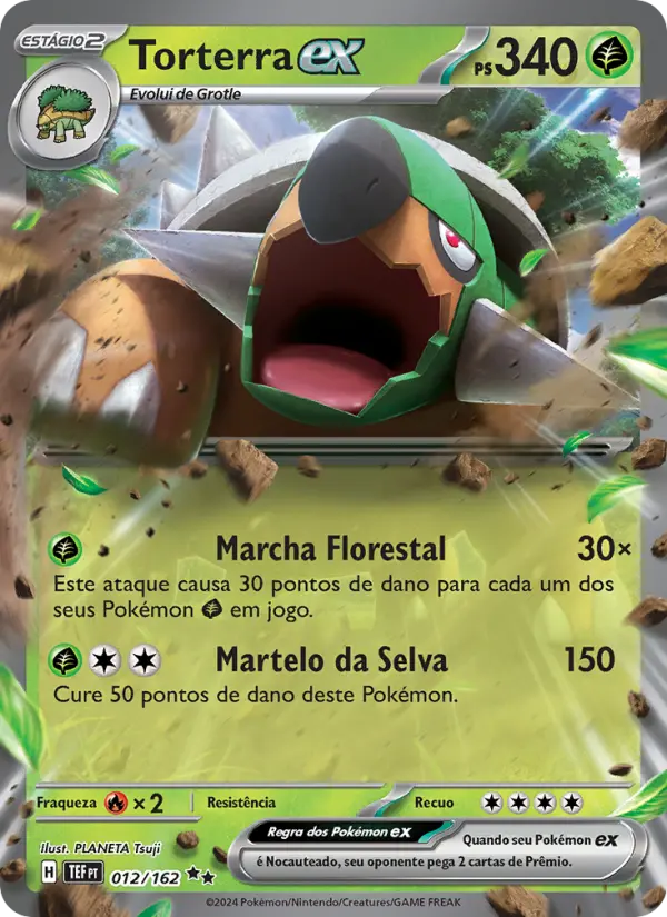 Carta Torterra ex, número 012/162 da coleção Forças Temporais