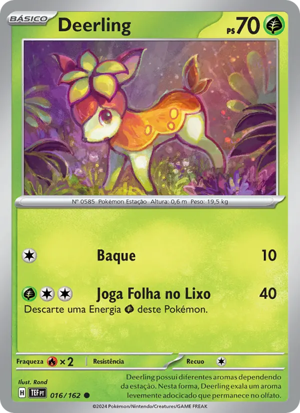 Carta Deerling, número 016/162 da coleção Forças Temporais