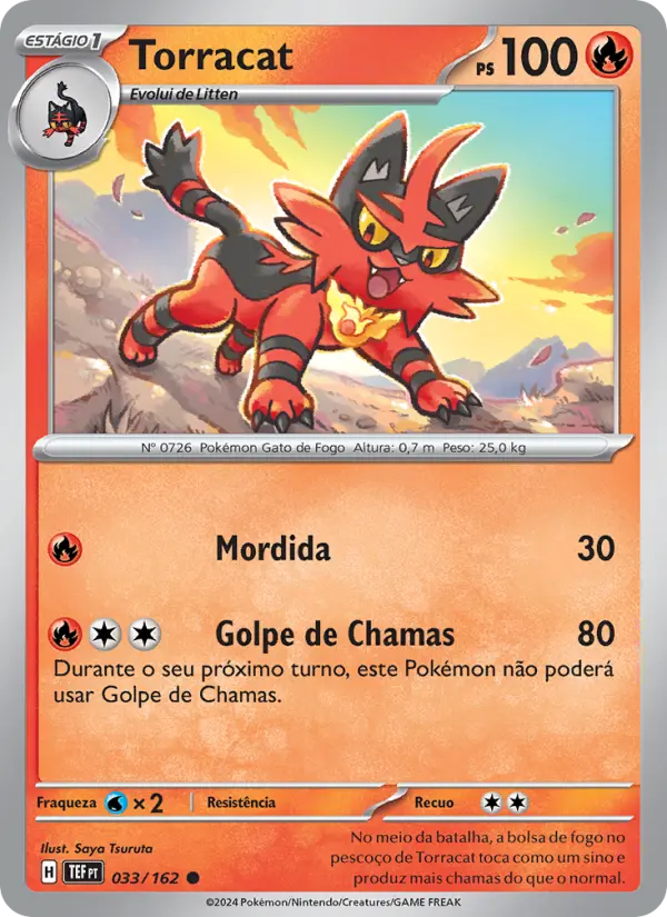 Carta Torracat, número 033/162 da coleção Forças Temporais