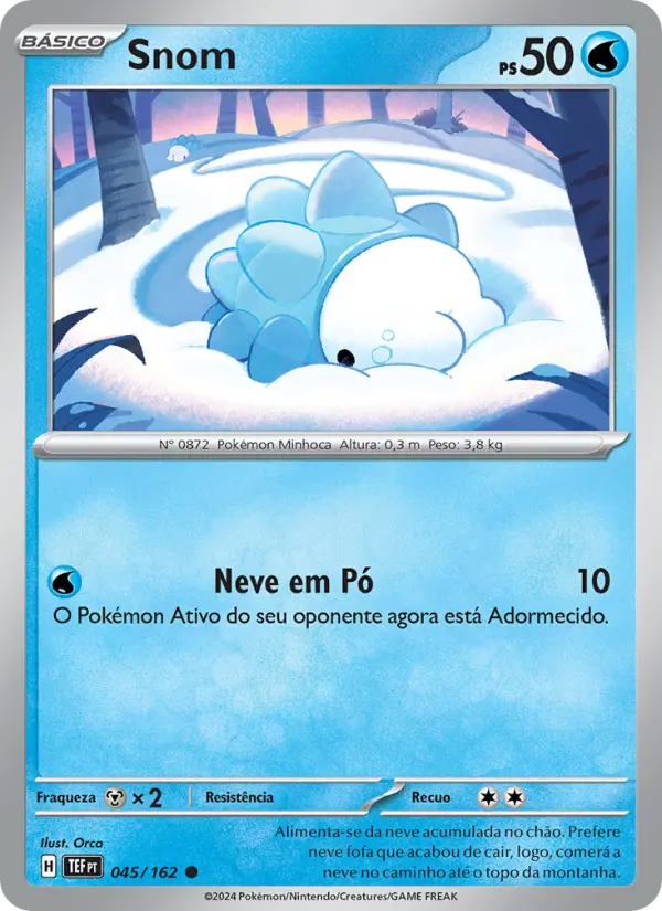Carta Snom, número 045/162 da coleção Forças Temporais