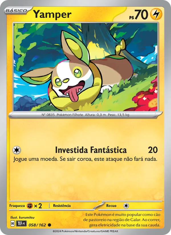 Carta Yamper, número 058/162 da coleção Forças Temporais