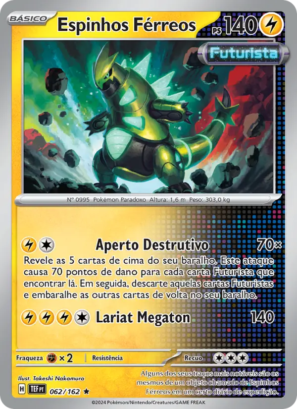 Carta Espinhos Férreos, número 062/162 da coleção Forças Temporais
