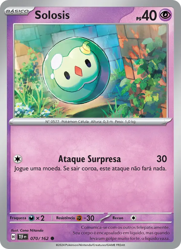 Carta Solosis, número 070/162 da coleção Forças Temporais