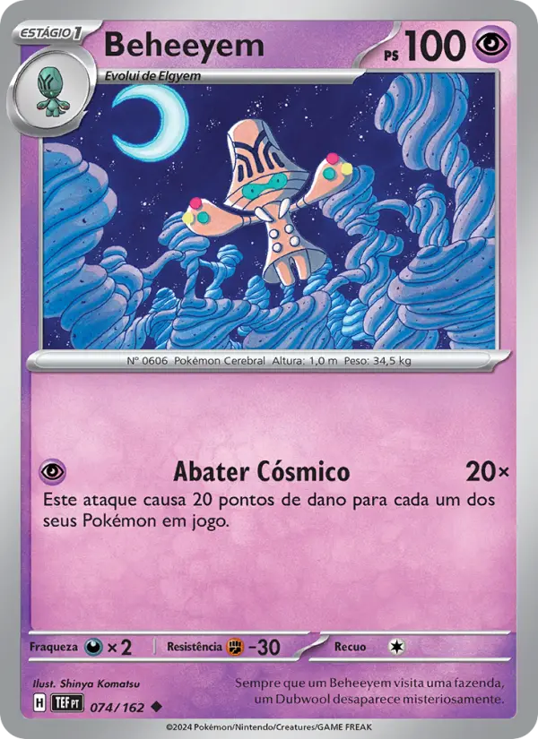 Carta Beheeyem, número 074/162 da coleção Forças Temporais