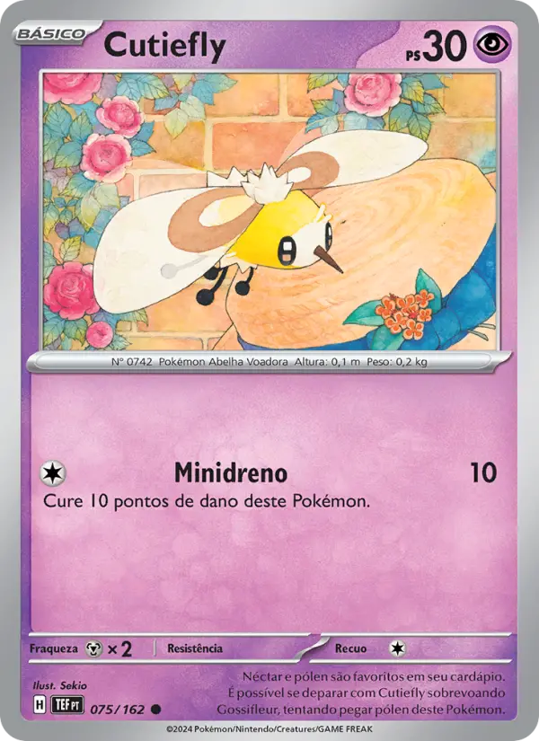 Carta Cutiefly, número 075/162 da coleção Forças Temporais