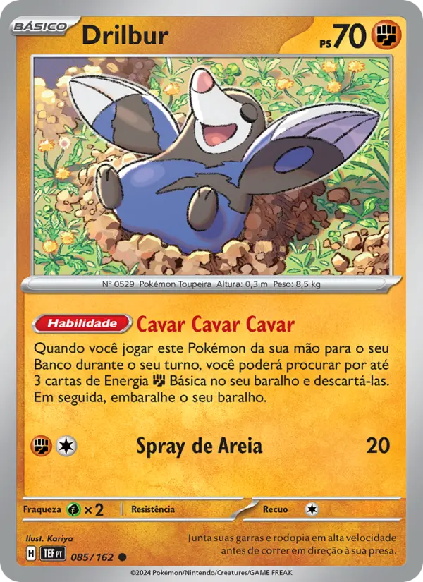 Carta Drilbur, número 085/162 da coleção Forças Temporais