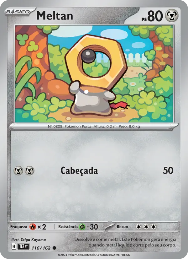 Carta Meltan, número 116/162 da coleção Forças Temporais