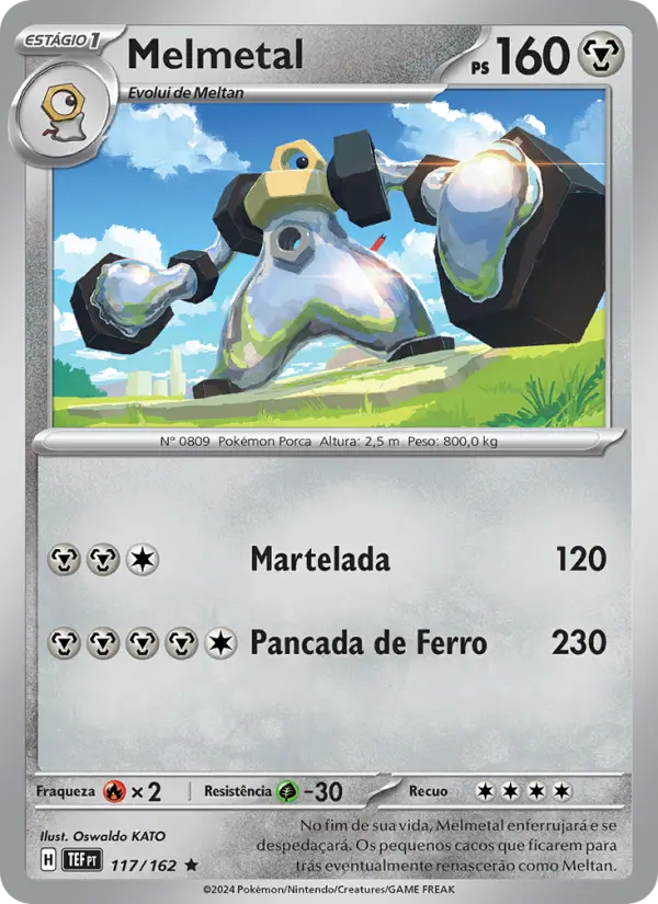 Carta Melmetal, número 117/162 da coleção Forças Temporais