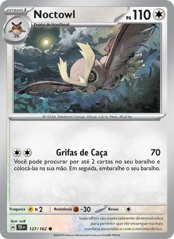 Carta Noctowl, número 127/162 da coleção Forças Temporais