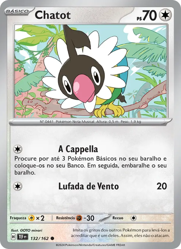 Carta Chatot, número 132/162 da coleção Forças Temporais