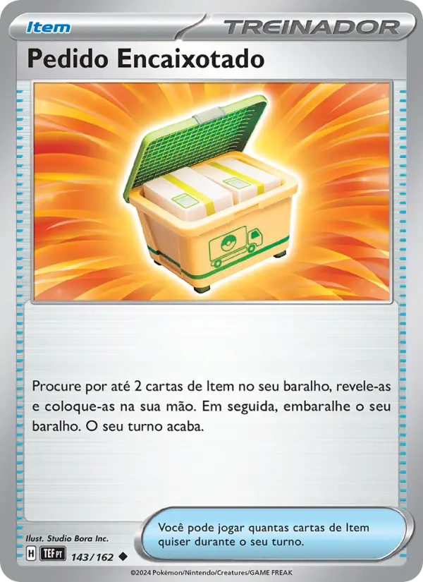 Carta Pedido Encaixotado, número 143/162 da coleção Forças Temporais