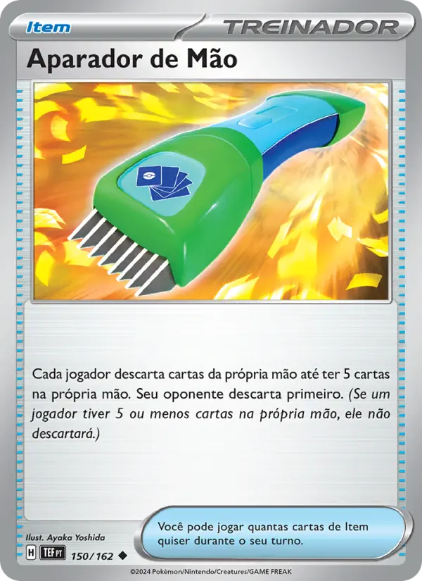 Carta Aparador de Mão, número 150/162 da coleção Forças Temporais