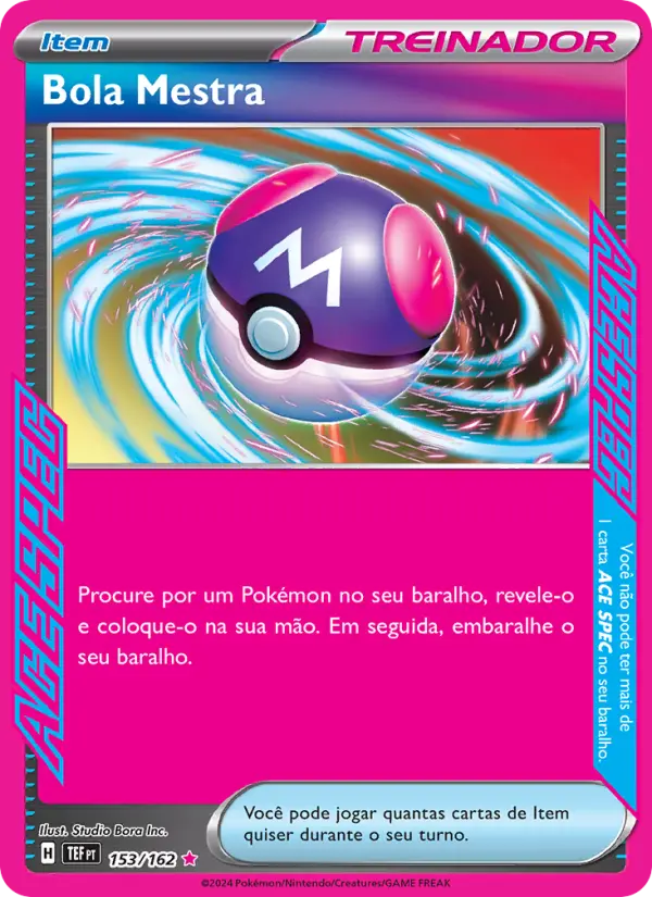Carta Bola Mestra, número 153/162 da coleção Forças Temporais