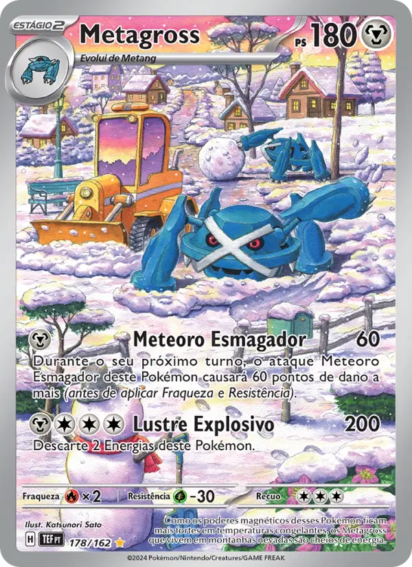 Carta Metagross, número 178/162 da coleção Forças Temporais