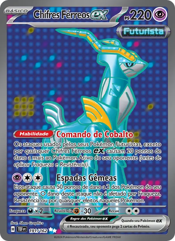 Carta Chifres Férreos ex, número 191/162 da coleção Forças Temporais