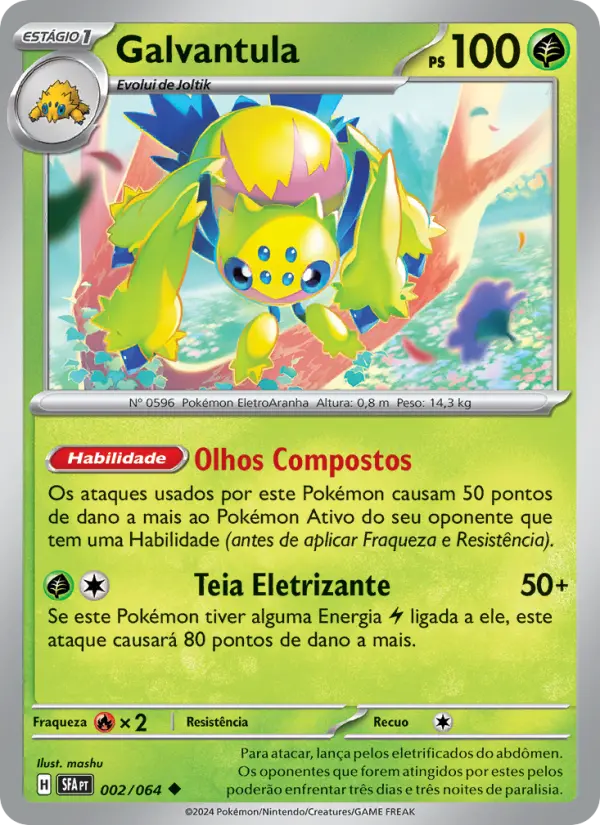 Carta Galvantula, número 002/64 da coleção Fábulas Nebulosas