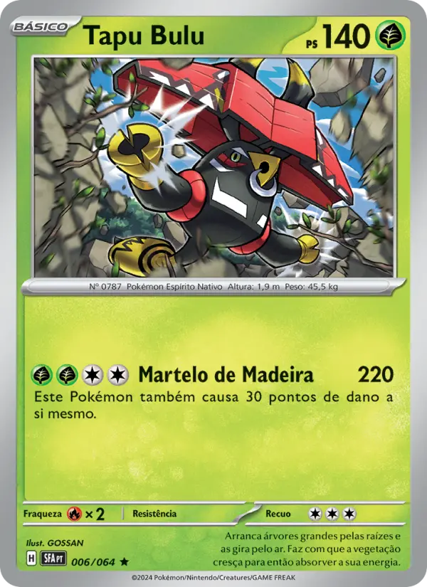 Carta Tapu Bulu, número 006/64 da coleção Fábulas Nebulosas