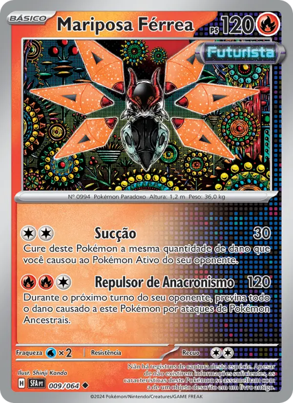 Carta Mariposa Férrea, número 009/64 da coleção Fábulas Nebulosas