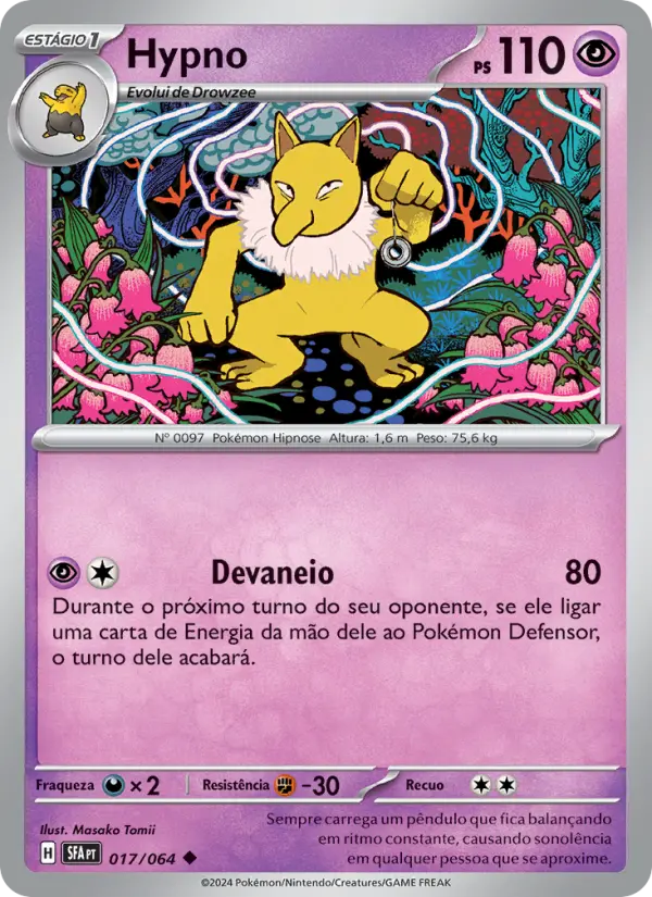 Carta Hypno, número 017/64 da coleção Fábulas Nebulosas