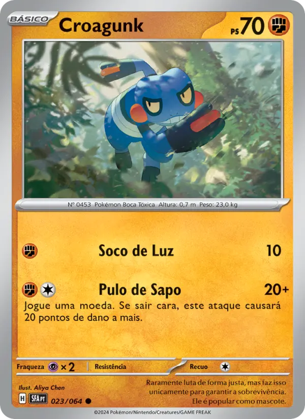 Carta Croagunk, número 023/64 da coleção Fábulas Nebulosas