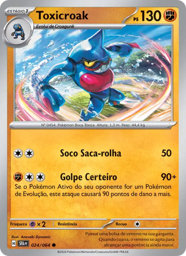 Carta Toxicroak, número 024/64 da coleção Fábulas Nebulosas