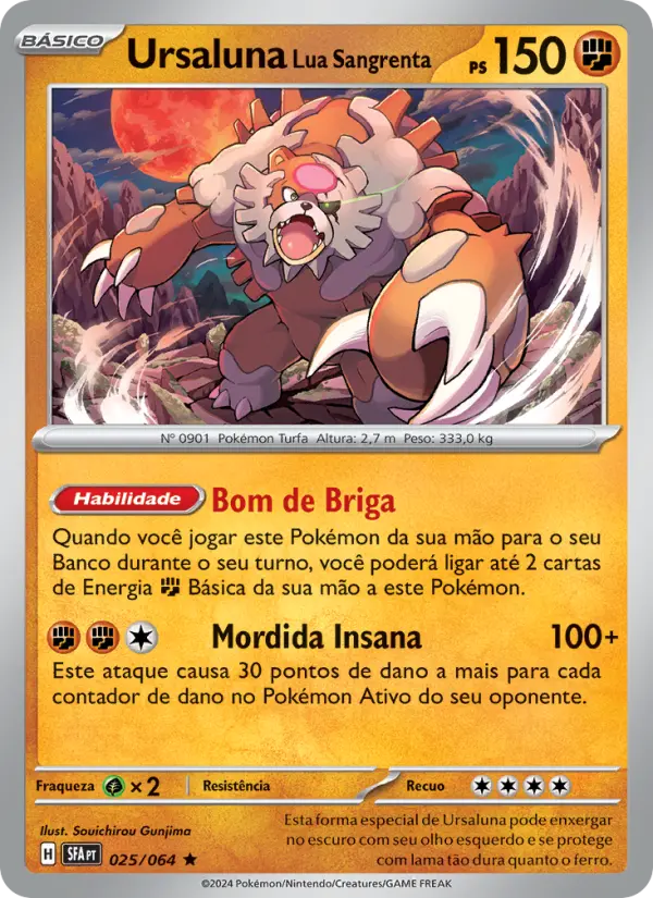 Carta Ursaluna Lua Sangrenta, número 025/64 da coleção Fábulas Nebulosas