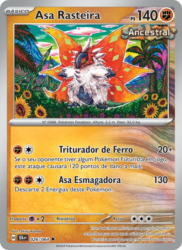 Carta Asa Rasteira, número 026/64 da coleção Fábulas Nebulosas