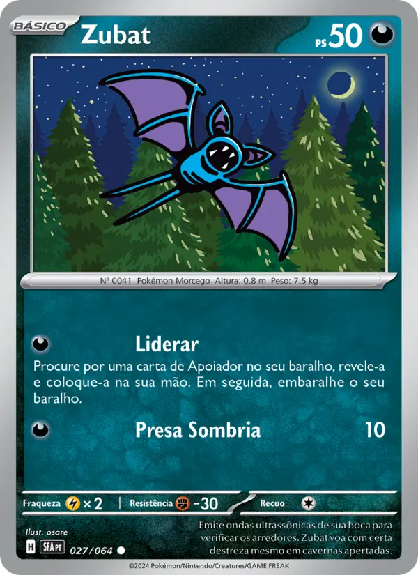 Carta Zubat, número 027/64 da coleção Fábulas Nebulosas