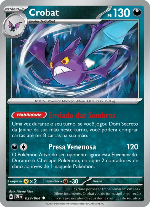 Carta Crobat, número 029/64 da coleção Fábulas Nebulosas