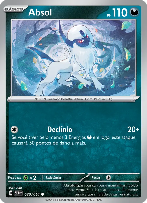 Carta Absol, número 030/64 da coleção Fábulas Nebulosas
