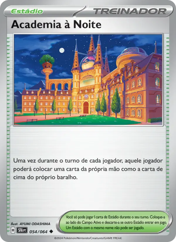 Carta Academia à Noite, número 054/64 da coleção Fábulas Nebulosas