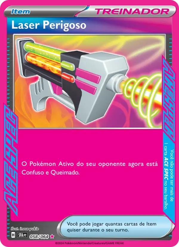 Carta Laser Perigoso, número 058/64 da coleção Fábulas Nebulosas