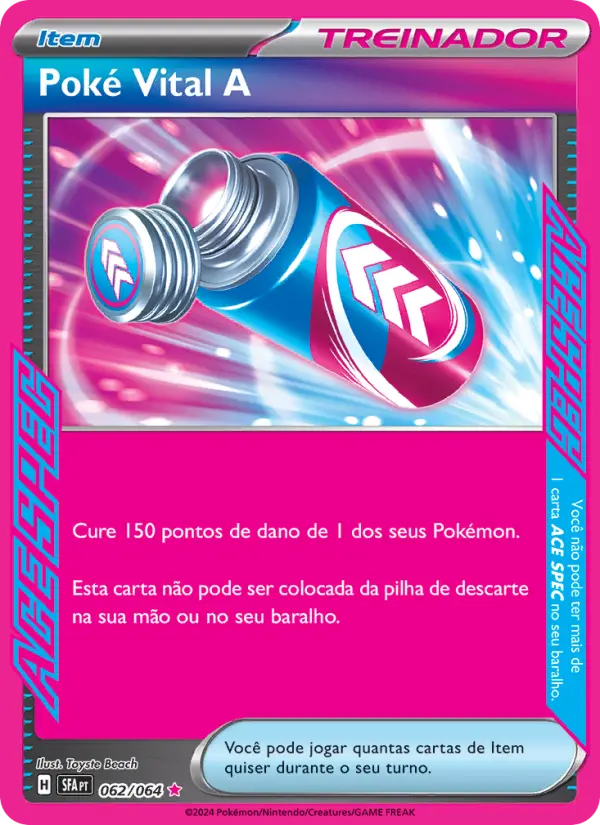 Carta Poké Vital A, número 062/64 da coleção Fábulas Nebulosas