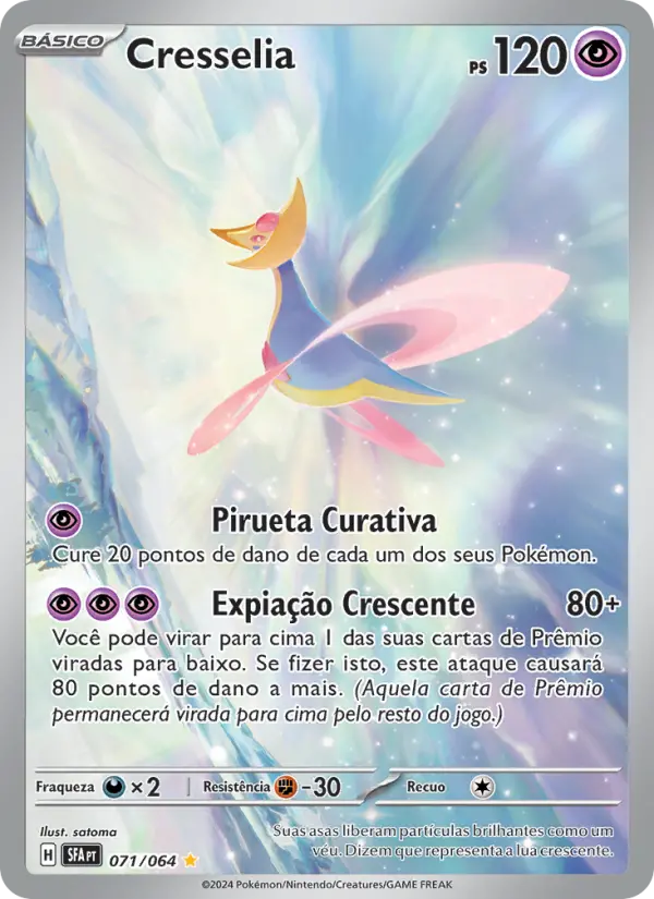 Carta Cresselia, número 071/64 da coleção Fábulas Nebulosas