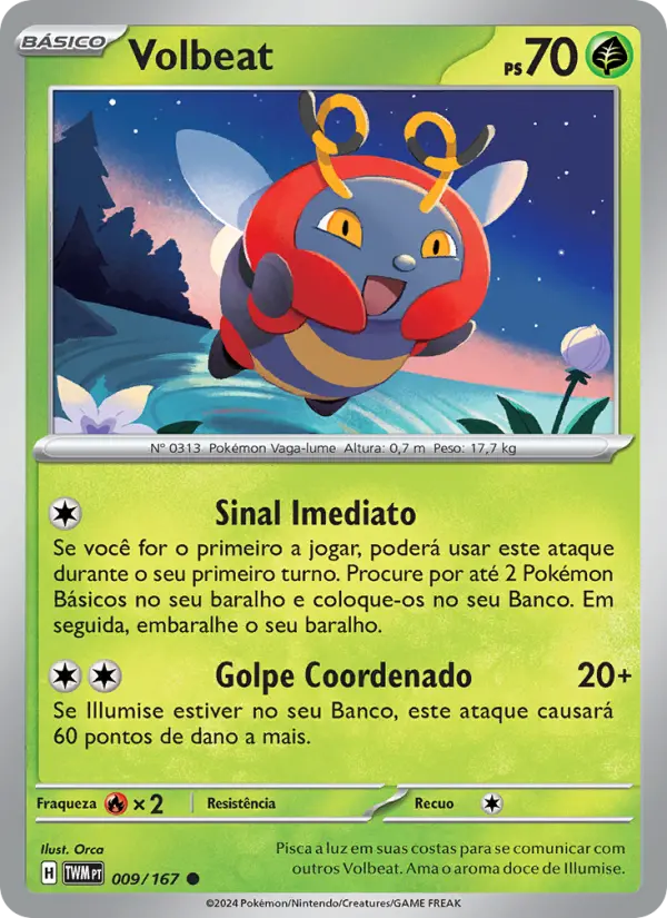Carta Volbeat, número 009/167 da coleção Máscaras do Crepúsculo