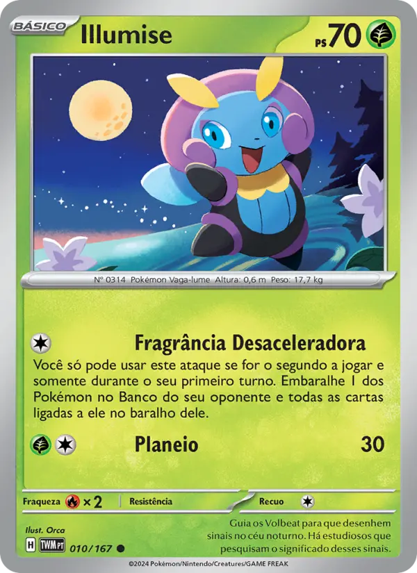 Carta Illumise, número 010/167 da coleção Máscaras do Crepúsculo