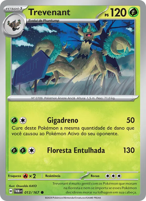 Carta Trevenant, número 013/167 da coleção Máscaras do Crepúsculo