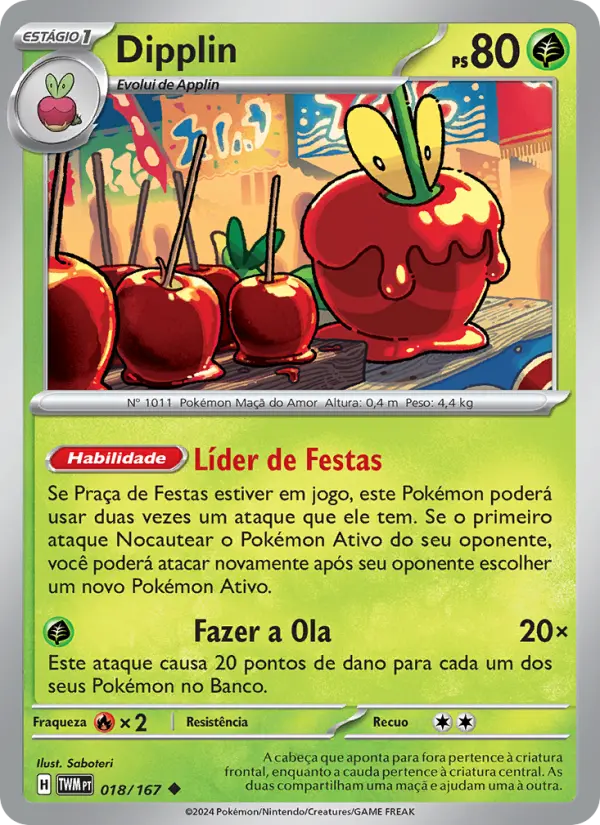 Carta Dipplin, número 018/167 da coleção Máscaras do Crepúsculo