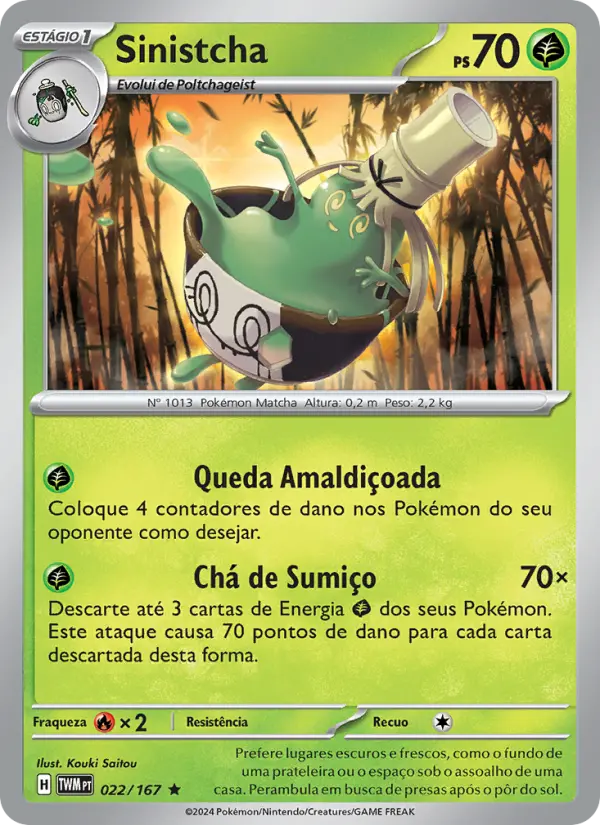 Carta Sinistcha, número 022/167 da coleção Máscaras do Crepúsculo