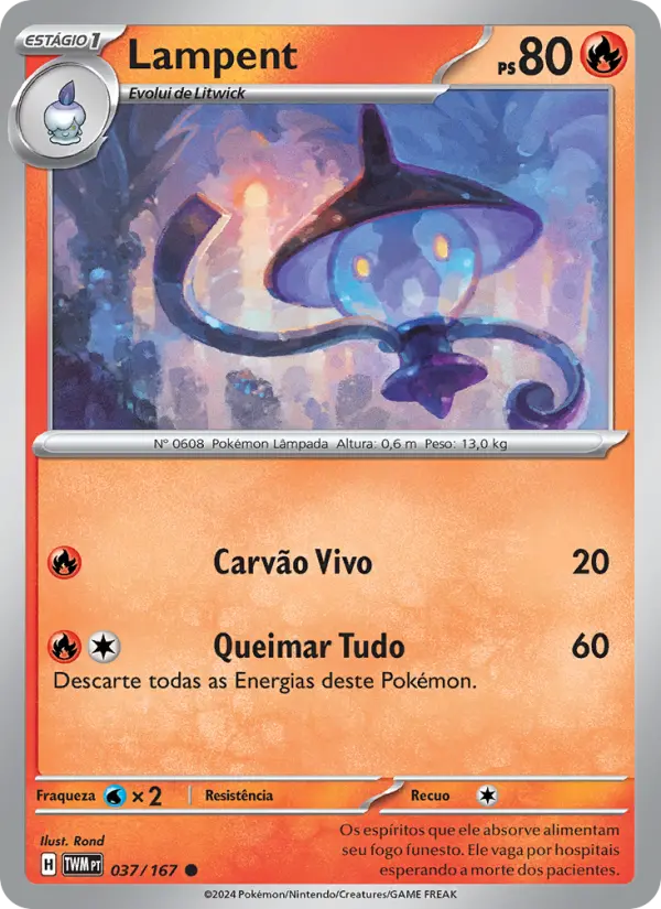 Carta Lampent, número 037/167 da coleção Máscaras do Crepúsculo