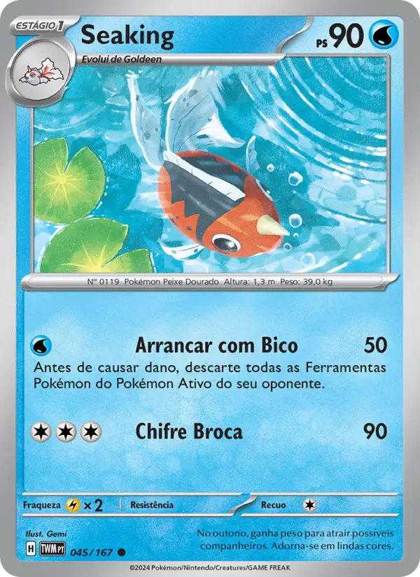 Carta Seaking, número 045/167 da coleção Máscaras do Crepúsculo