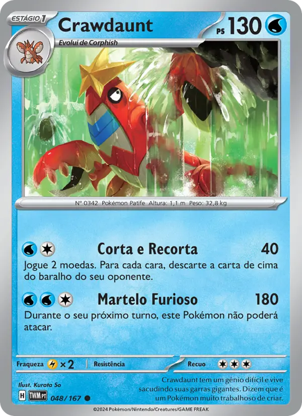 Carta Crawdaunt, número 048/167 da coleção Máscaras do Crepúsculo