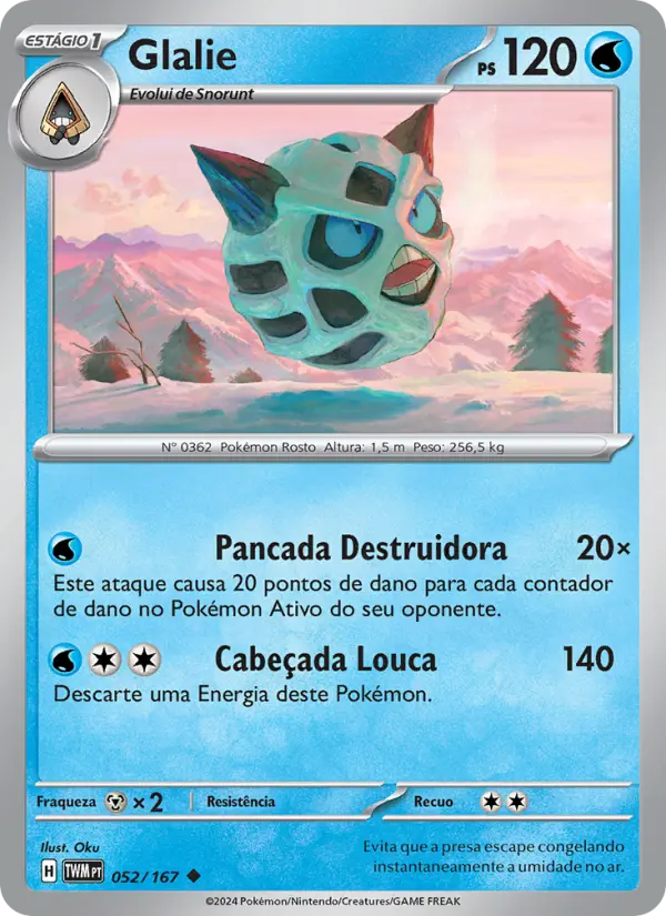 Carta Glalie, número 052/167 da coleção Máscaras do Crepúsculo