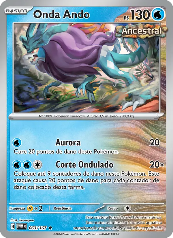 Carta Onda Ando, número 063/167 da coleção Máscaras do Crepúsculo