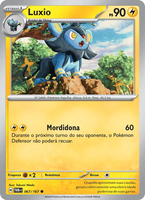 Carta Luxio, número 067/167 da coleção Máscaras do Crepúsculo