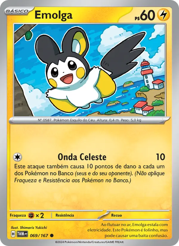 Carta Emolga, número 069/167 da coleção Máscaras do Crepúsculo